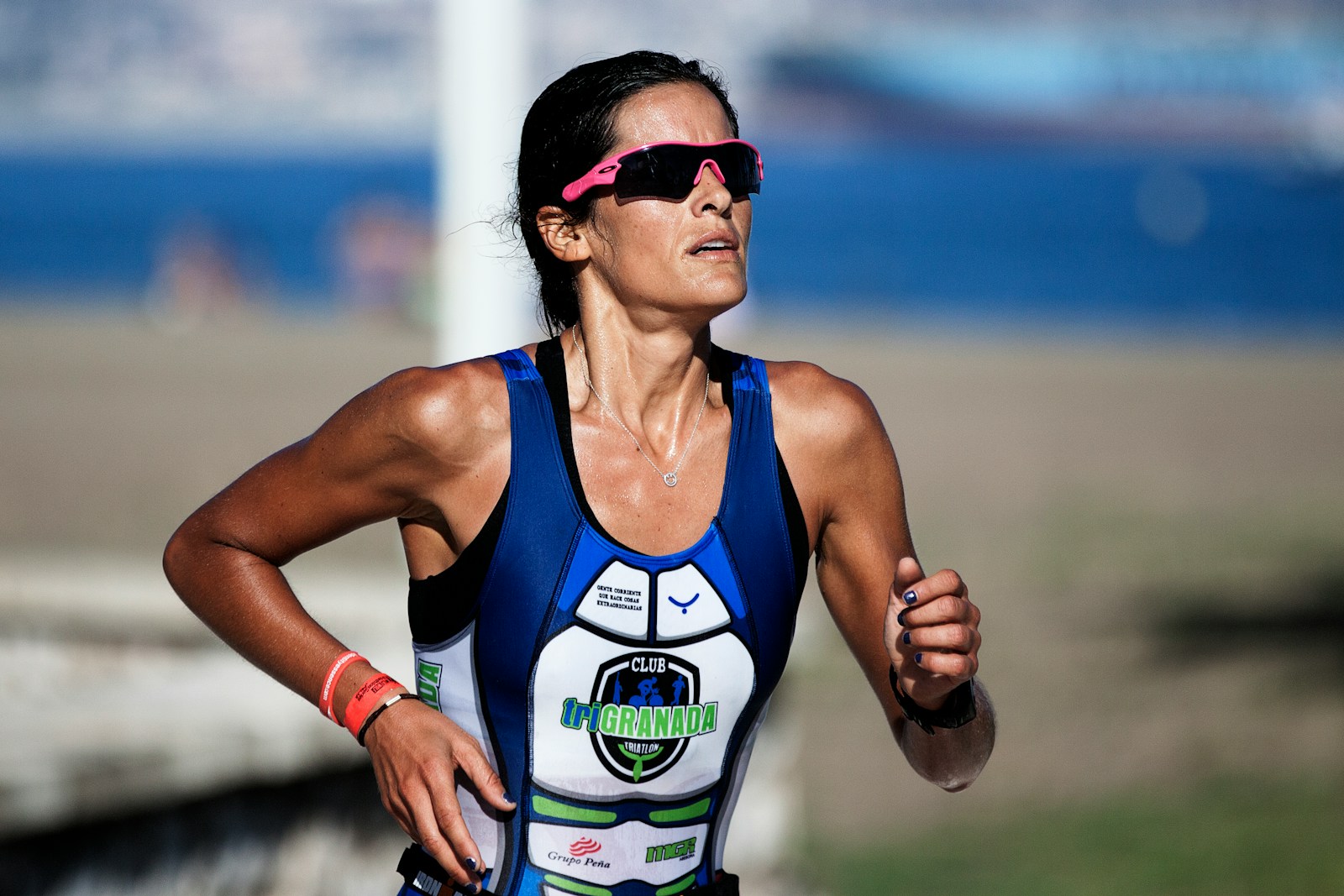 selective focus photography of woman running